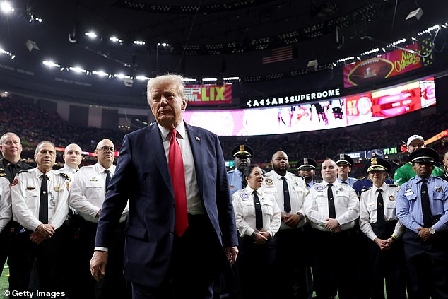 The president also attended the Super Bowl earlier this year as the Philadelphia Eagles beat the Kansas City Chiefs
