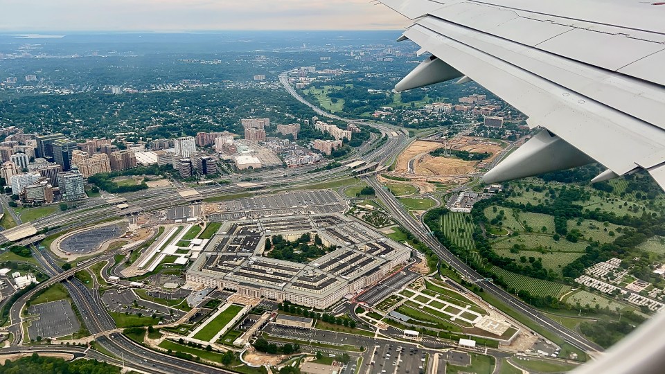 Aerial view of the Pentagon.