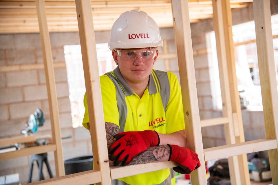 Level 2 carpenter Henry Plant at a construction site.