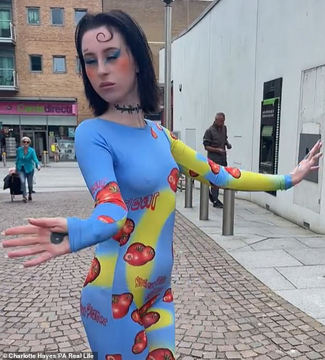 The heavily tattooed social media star, who has 212,000 followers, posted the shocking video on TikTok after the pro-Trump influencer was fatally shot