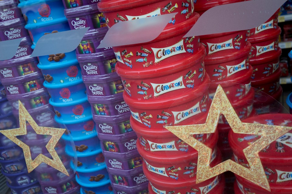 Limited edition red Coronation Celebrations chocolate tub.
