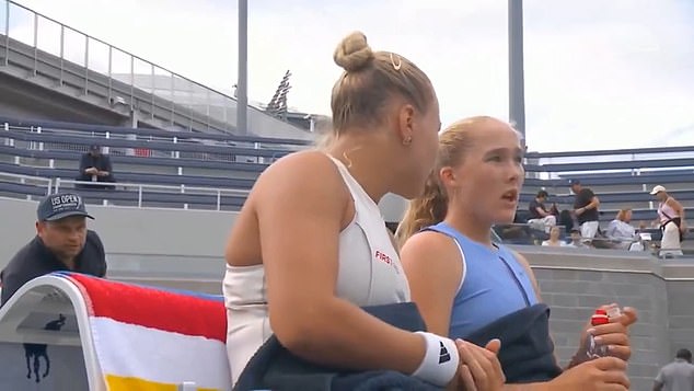A man attempted to approach 18-year-old star Mirra Andreeva at the US Open on Monday