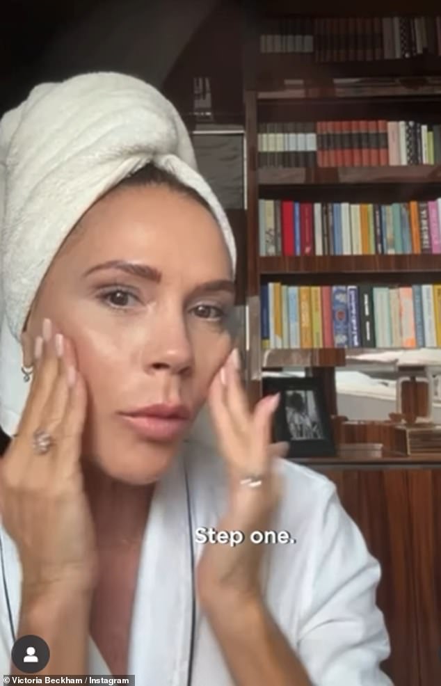Victoria Beckham has opened up about struggling with 'bad acne and feeling self conscious' in a new Instagram video on Wednesday