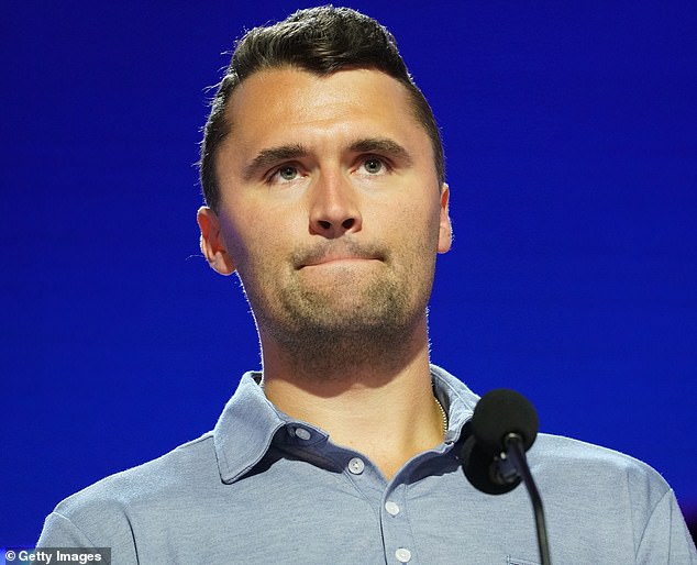 Charlie Kirk (pictured), 31, has died after being shot in the neck by a single bullet while speaking to a crowd at Utah Valley University on Wednesday afternoon