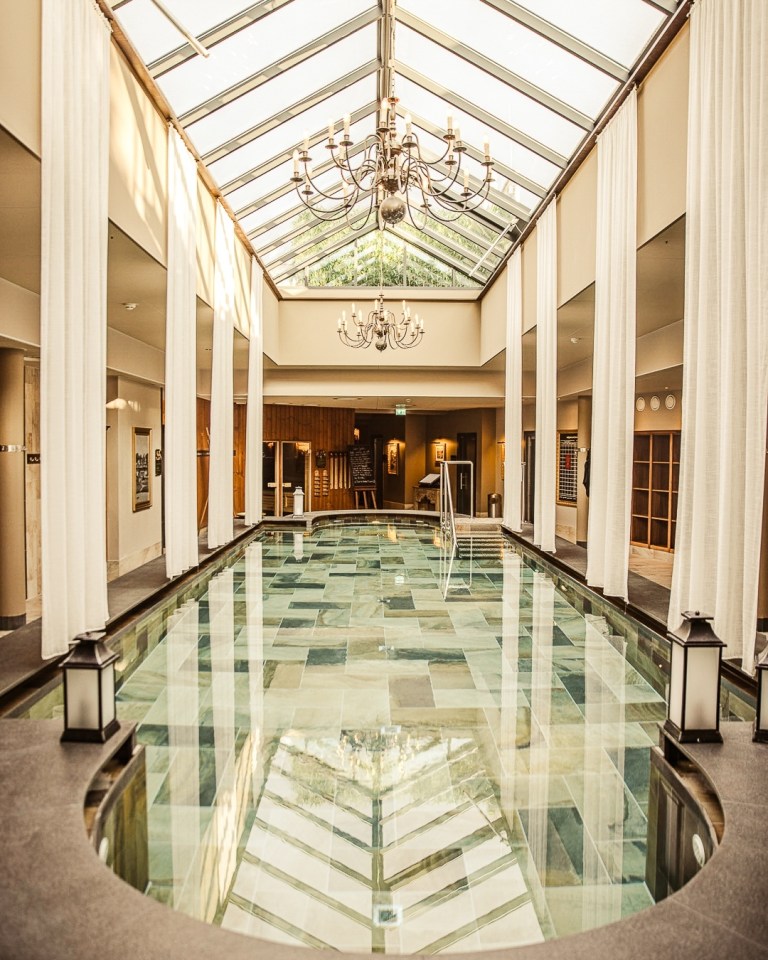 Indoor pool at Claudius Therme in Cologne.