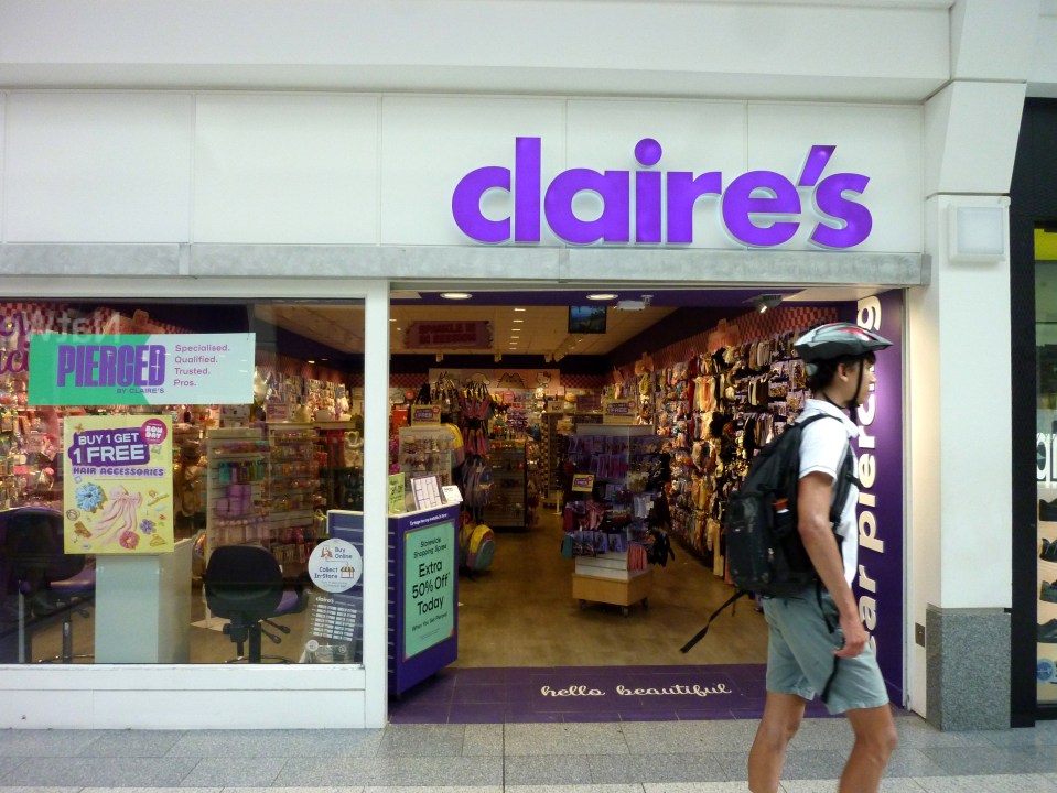 A Claire's store in a shopping mall.