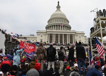 Supporters of President Donald Trump gather outside the U.S. Capitol in Washington, D.C., on Jan. 6, 2021.