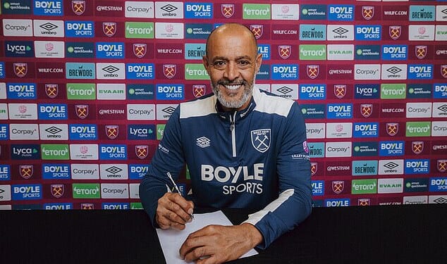 West Ham have appointed Nuno Espirito Santo as their manager after sacking Graham Potter