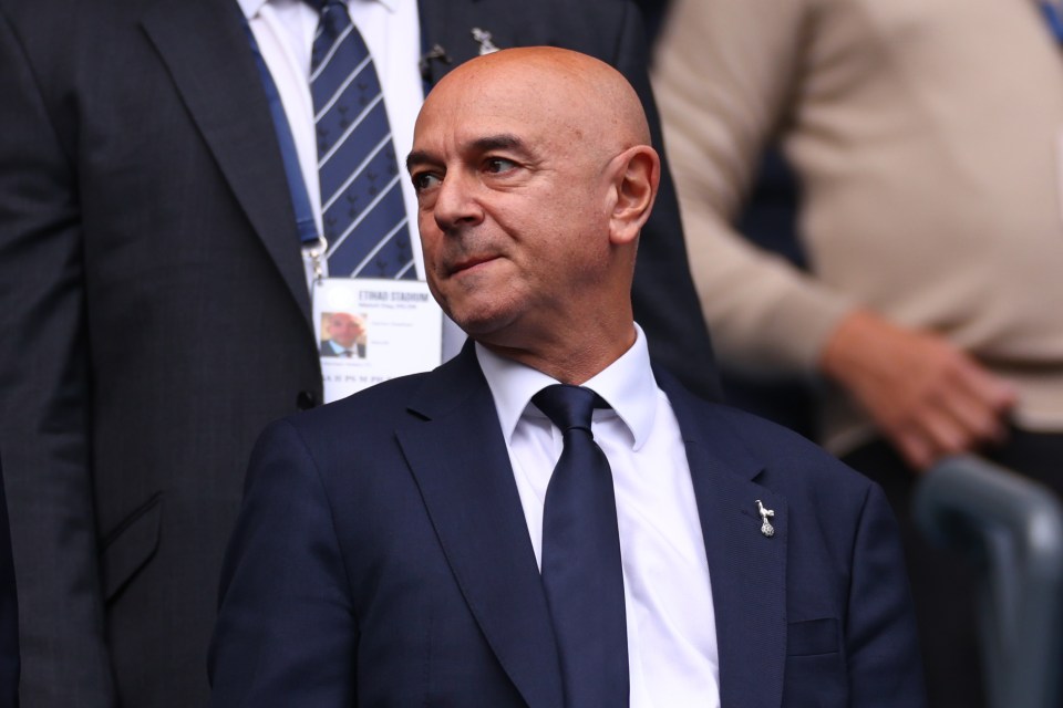 Daniel Levy, Chairman of Tottenham Hotspur, at a Premier League match.