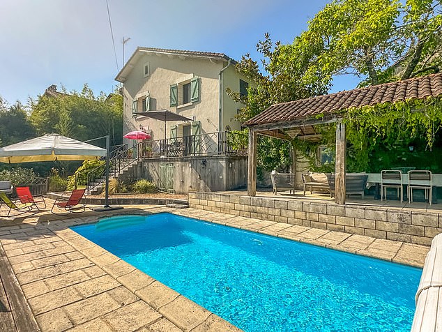 Escape: This home in the Dordogne has 10 rooms and a swimming pool and is for sale through Leggett at £259,607