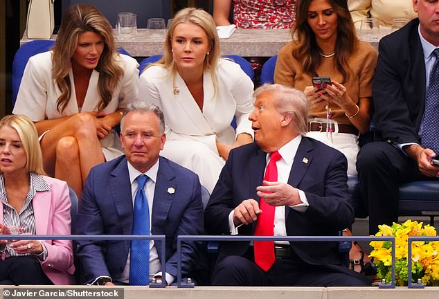 Trump attended the Tennis event with his top White House loyalists and cabinet members