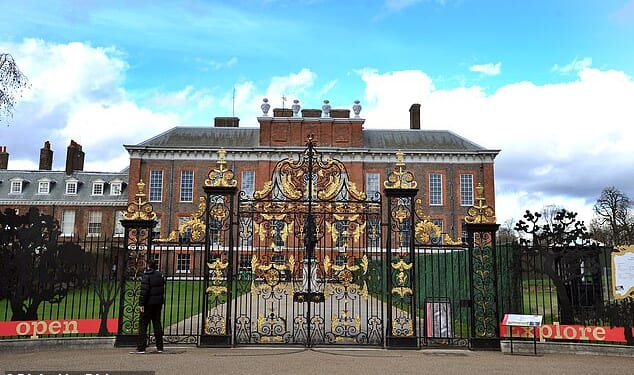 The front of Kensington Palace. It's one of the oldest royal residences still in use having been the home of royals since 1689 when William III bought the mansion from the Earl of Nottingham in 1689