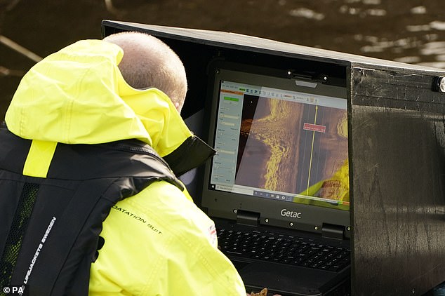 Peter using his side-scan sonar on the River Wyre hunting for Nicola. Today he has released the footage for the first time, claiming that it proves police should have found her sooner