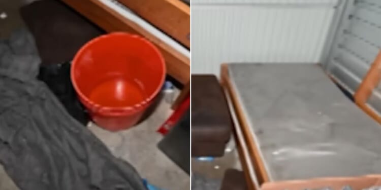 Investigators said the children slept on a mattress on the floor and used a bucket for a toilet.