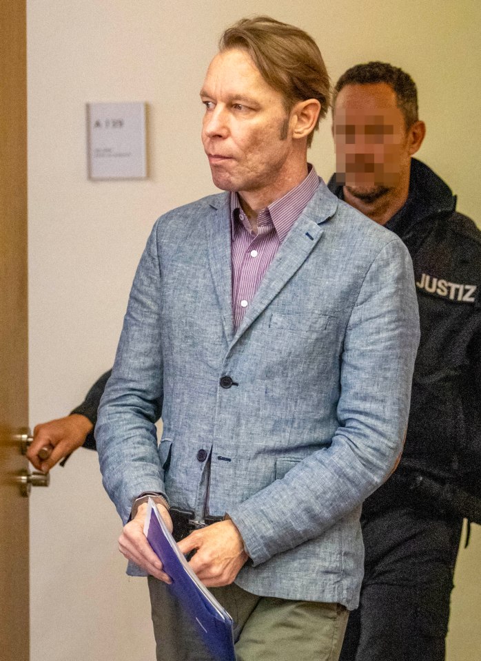 Christian Brueckner arriving at court in Braunschweig, Germany.