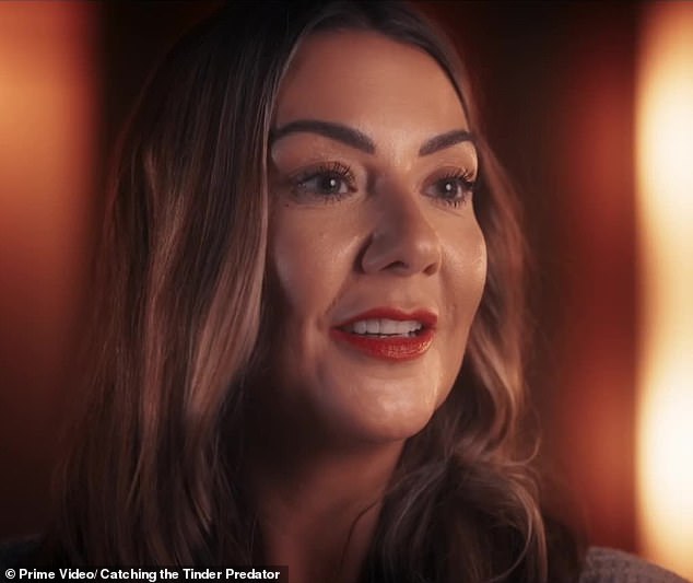 Shannon (pictured) from Scotland has revealed how she fell victim to the fraudster in Prime Video's Catching the Tinder predator