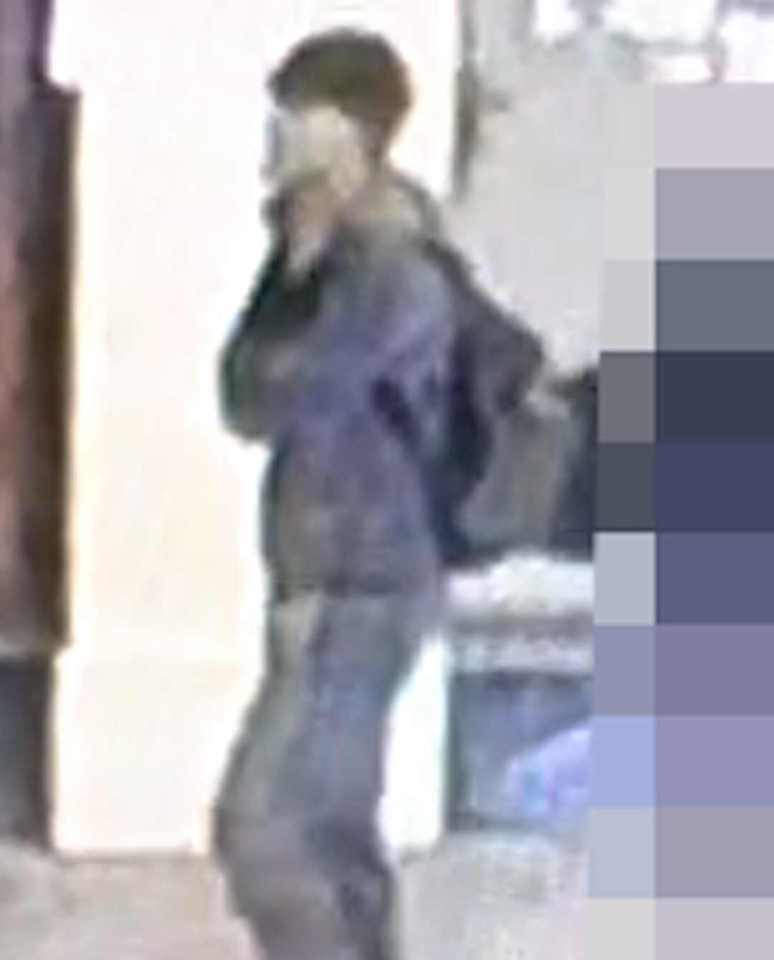 CCTV image of a person of interest in a sex assault investigation.