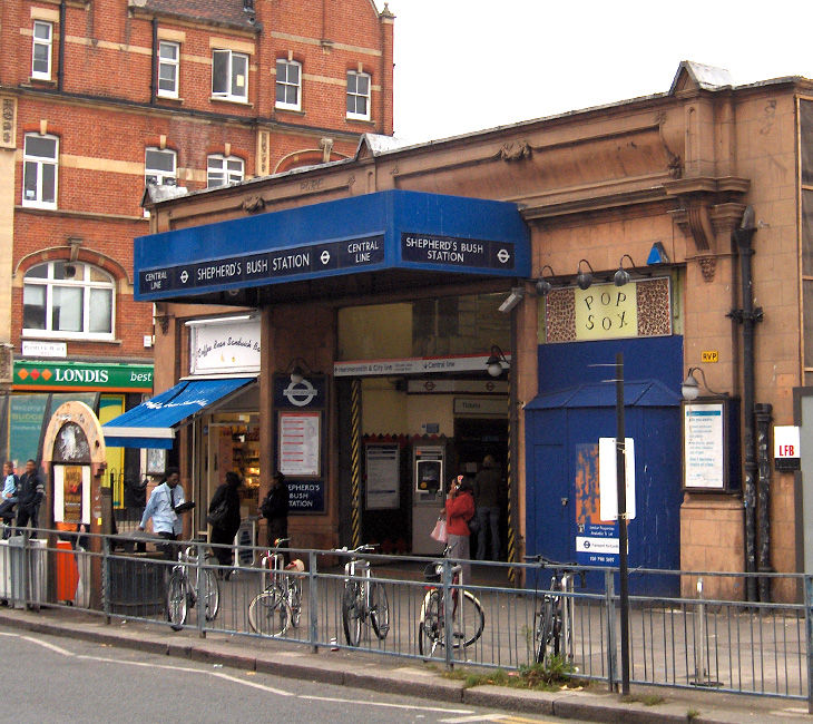 Shepherd's Bush Underground station, designed by Harry Bell Measures.