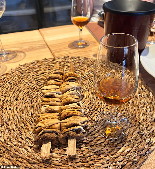 Italians and Sicilians will always pair their wines with food. Pictured: Tonnino'ss ZIBÒ dessert wine, made with zibibbo grapes, paired with dried figs