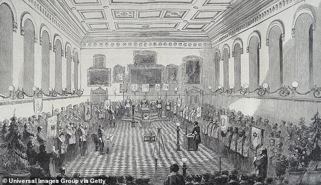Meeting of British freemasons with masonic rituals, 1860