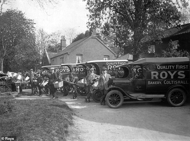 Roys has been running for well over a century. These are some of the vans and horses and carts used to transport Roys bakery products