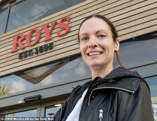 Car saleswoman Victoria Walters, 42, (pictured) has been coming to Roys for almost a decade