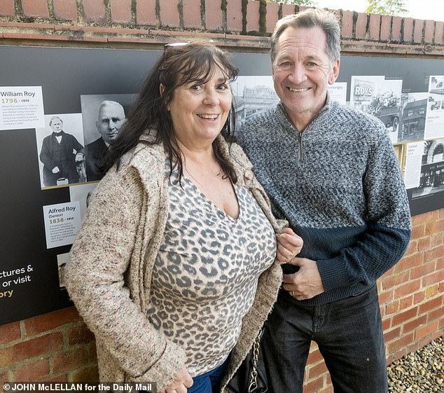 Debbie, 61, (pictured with her partner Philip, 64) said her father made up a story about Roys that she still remembers to this day