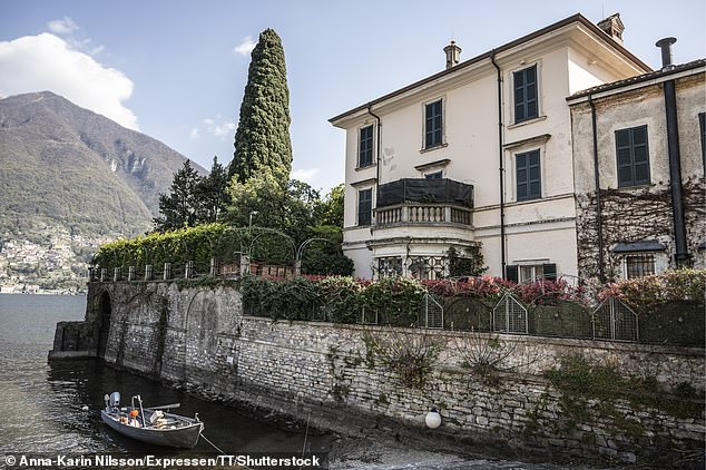 The Oscar-winning actor purchased his Lake Como mansion in 2002 for $10 million (seen)