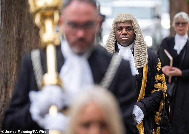 The Labour politician, who is also Deputy Prime Minister and Justice Secretary, donned traditional robes and a wig for the central London ceremony