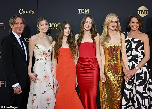 Nicole Kidman has requested to become the primary residential parent of her daughters Sunday Rose, 17, and Faith Margaret, 14, (seen second and third left in 2024), amid their divorce