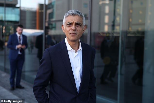 Sir Sadiq Khan is seen outside the 2025 Labour Conference in Liverpool