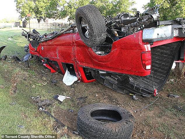 Couch was behind the wheel of his father's red Ford F-350 pick-up speeding 70mph after hosting a boozy party on June 15, 2013, when he crashed, killing four and injuring nine