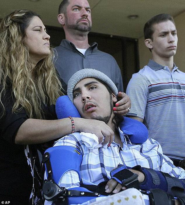 Sergio Molina, one of Couch's passengers, was paralyzed and can now communicate only by blinking