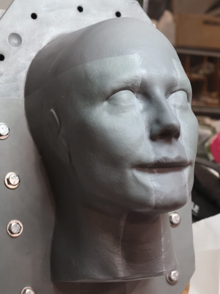 Heidi Klum's face mold for a Halloween costume.