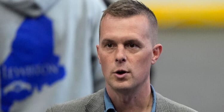 Rep. Jared Golden, a Maine Democrat, is seen in a photo from October 2024. Golden had some stern words for members of his own party after the shutdown started Wednesday.