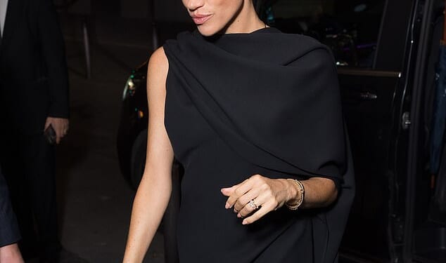 Meghan has been criticised over a video shared on her Instagram page after she left a Paris Fashion Show Week (pictured) on Saturday night