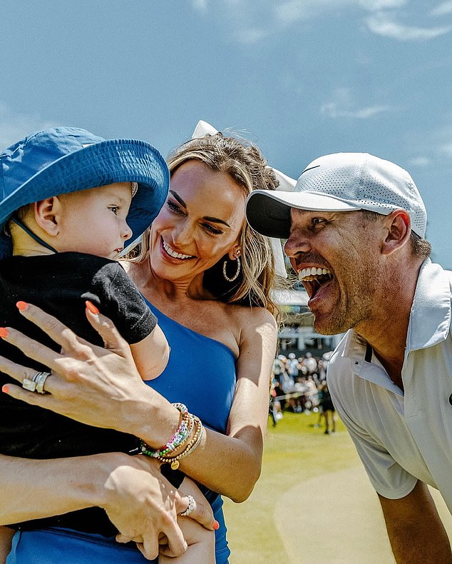 Jena and Crew celebrate Keopka's victory at LIV Golf Singapore in May 2024