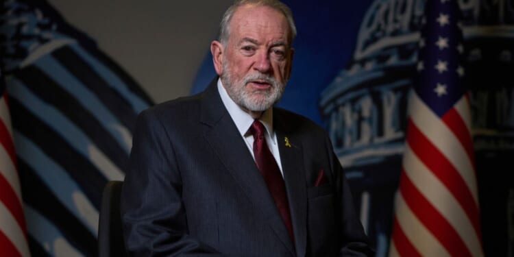 U.S. Ambassador to Israel Mike Huckabee poses for a photo during an interview in Jerusalem, Israel, on Aug. 20.