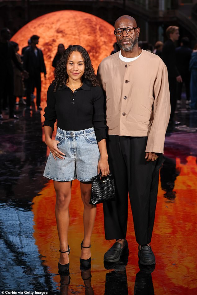 Steve McQueen with his daughter Alex at the Chanel show