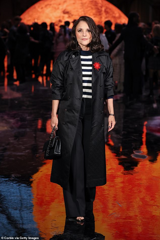 Julia Louis-Dreyfus rocked a smart black coat