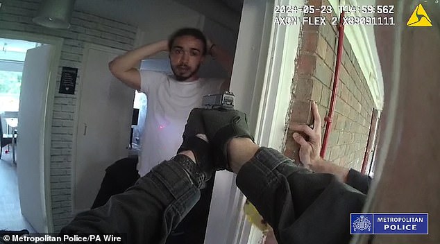 Wilson and his accomplice, Claude Parkinson, above, led police on a chase from central London to Islington last May