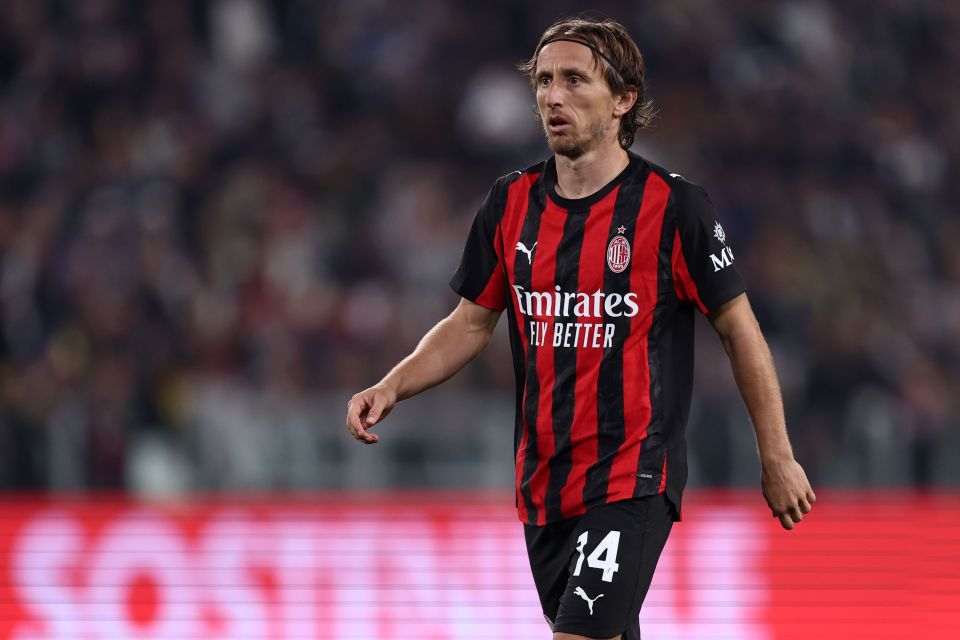 Luka Modric of AC Milan on the field during a Serie A match.