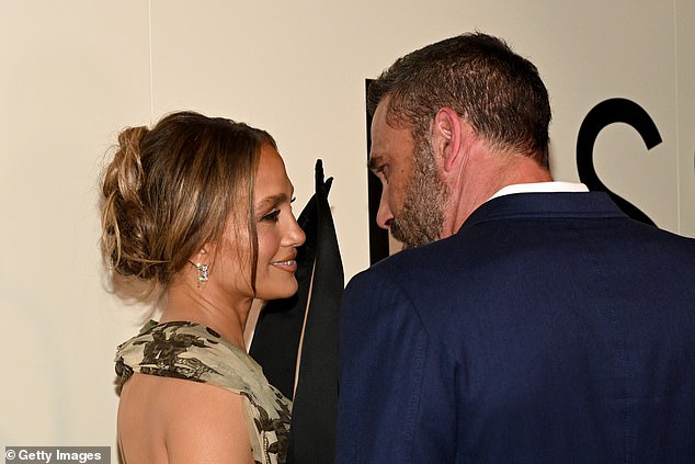 The actress and her ex-husband were seen together on the red carpet having an intimate chat, a little over a year since she filed for divorce