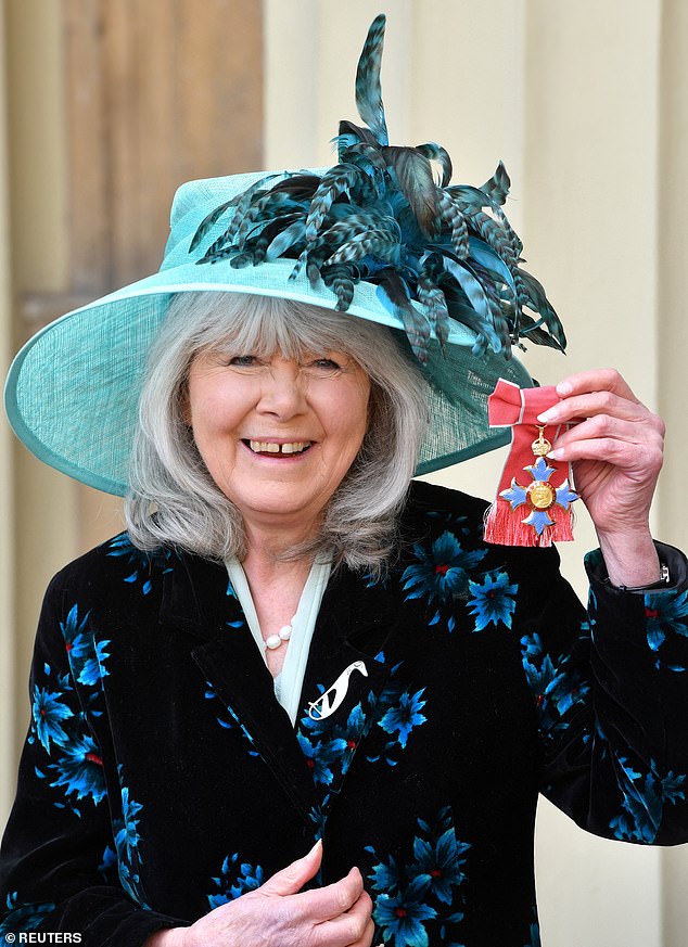 Among journalists, she was generally regarded as our Queen Mother ¿ sweetly wicked, universally respected and a great deal more astute than she pretended to be. Jilly Cooper poses after she was awarded her CBE medal