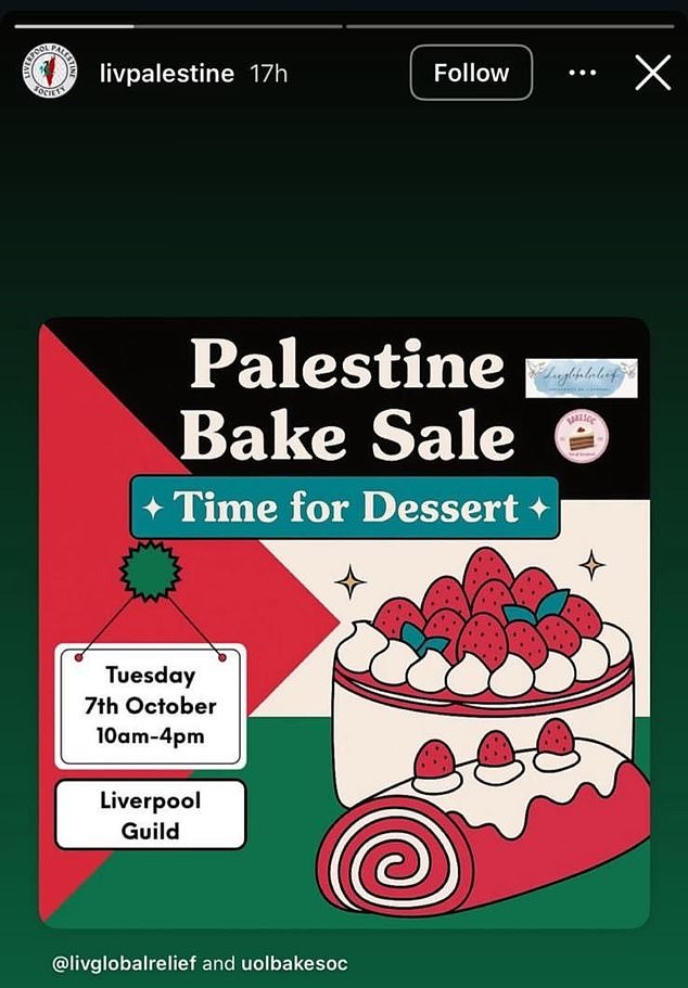 Pictured is one of the posters advertising the cake sale, which has since been postponed