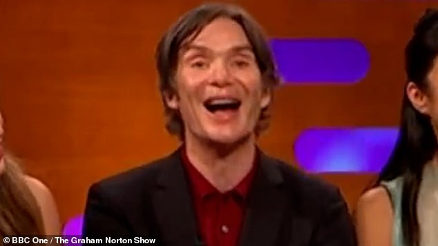 Despite his segment only being minutes long, the funnyman had most of the A-list panel in stitches after dropping an expletive (pictured Cillian Murphy)