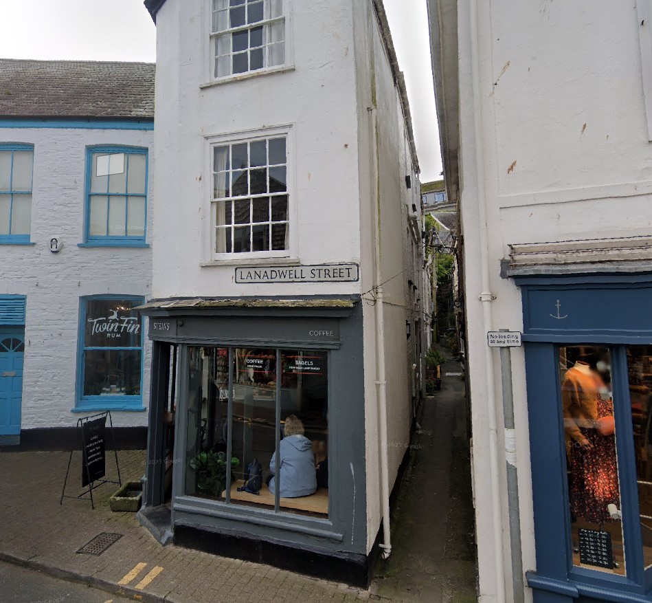 Stein's Coffee Shop on Lanadwell Street.