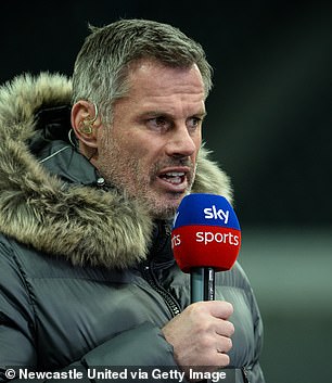 Le Tissier (left) has repeatedly raised Carragher being kept on at Sky Sports after his own sacking from Soccer Saturday in 2020