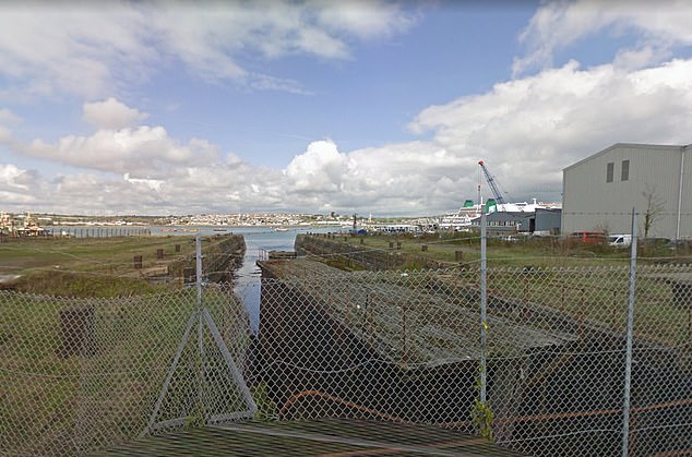 Her body was then discovered in the grounds of a derelict hotel in nearby Pembroke Dock, pictured, the following afternoon