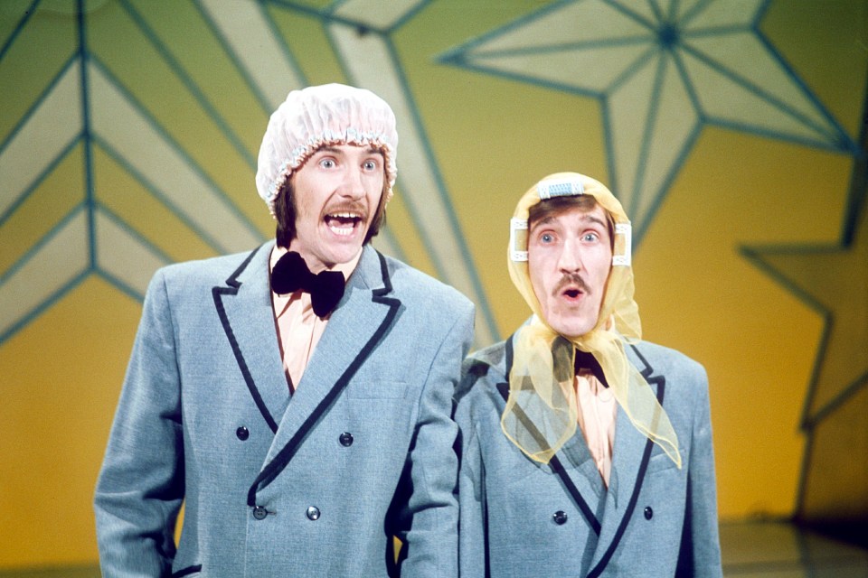 Comedians Chuckle Brothers performing in 'New Faces' in 1975.